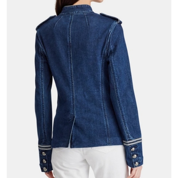 NWT RALPH LAUREN officer's denim jacket SIZE 4 - Picture 2 of 7